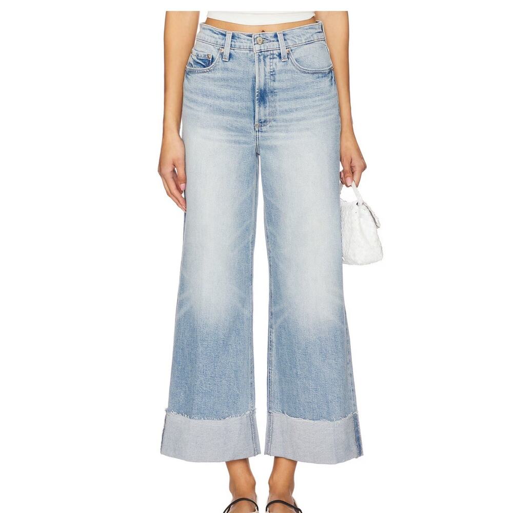 Pistola Lana Crop High Rise Ultra Wide Leg Snowcat Women's Jeans Sz 30 NWT $198